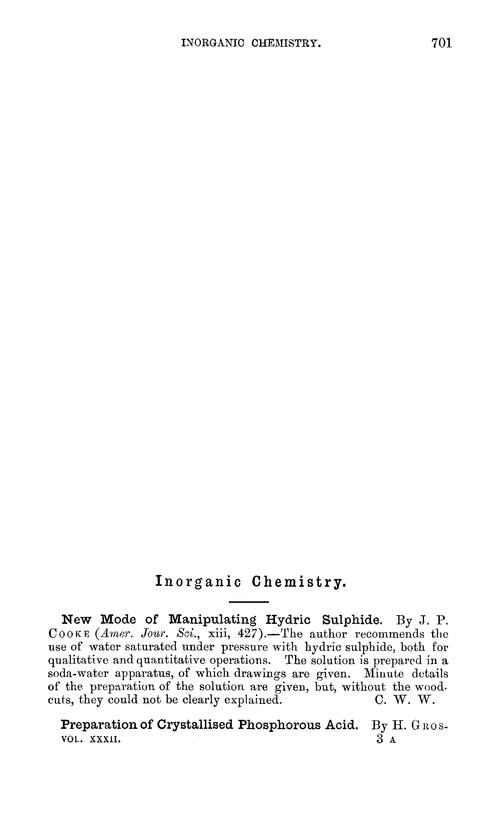 Inorganic chemistry