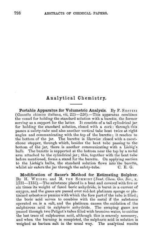 Analytical chemistry