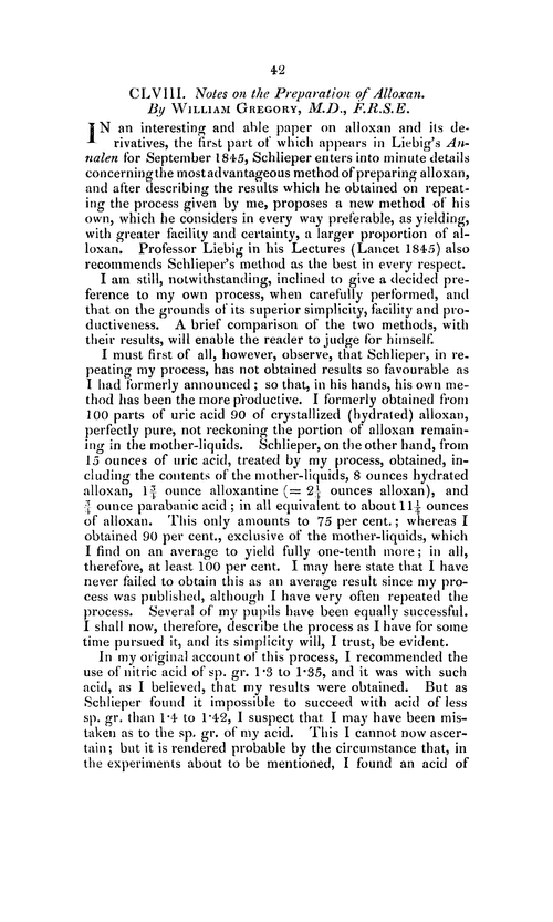CLVIII. Notes on the preparation of alloxan