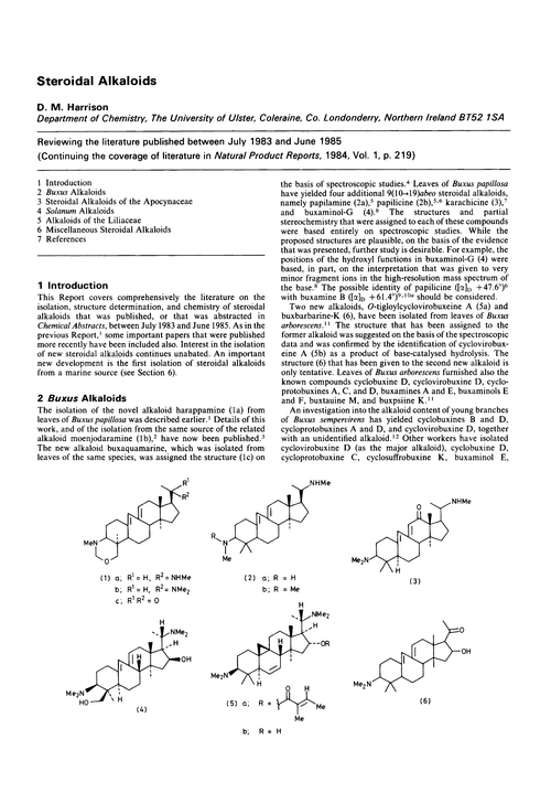 Steroidal alkaloids