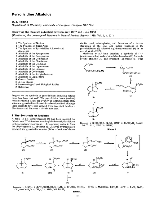 Pyrrolizidine alkaloids