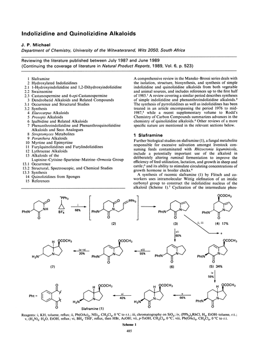 Indolizidine and quinolizidine alkaloids