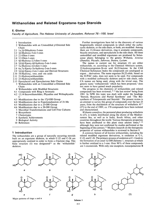 Withanolides and related ergostane-type steroids