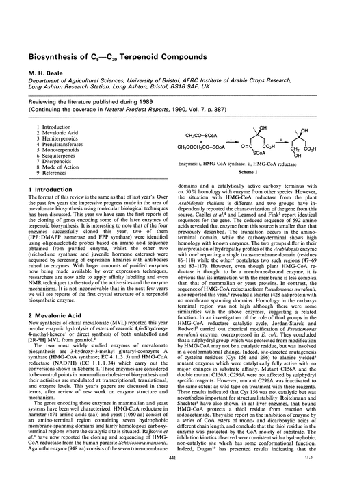 Biosynthesis of C5–C20 terpenoid compounds