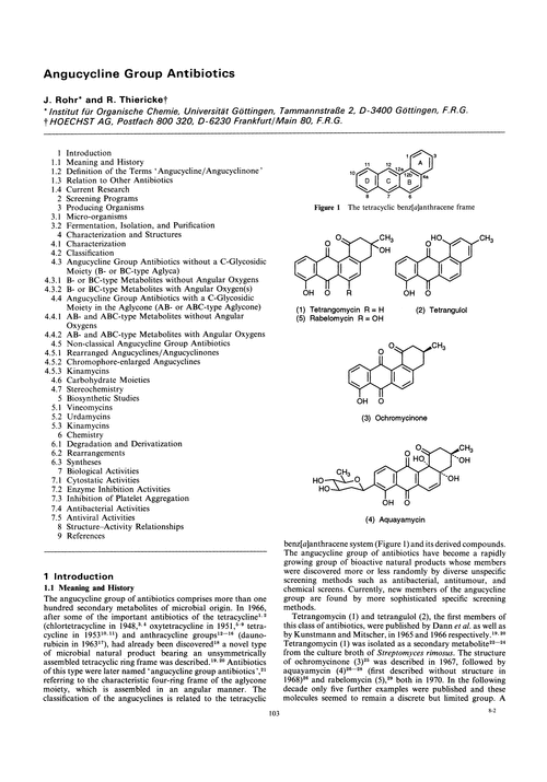 Angucycline group antibiotics