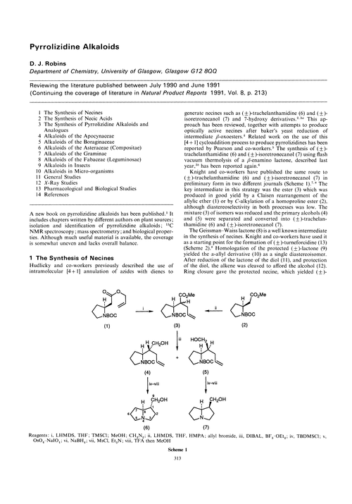 Pyrrolizidine alkaloids