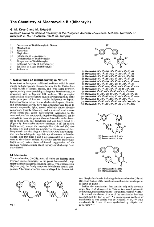 The chemistry of macrocyclic bis(bibenzyls)