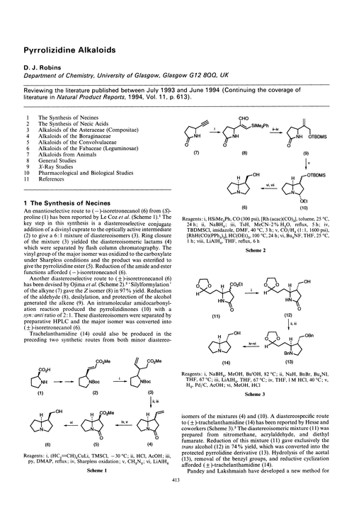 Pyrrolizidine alkaloids