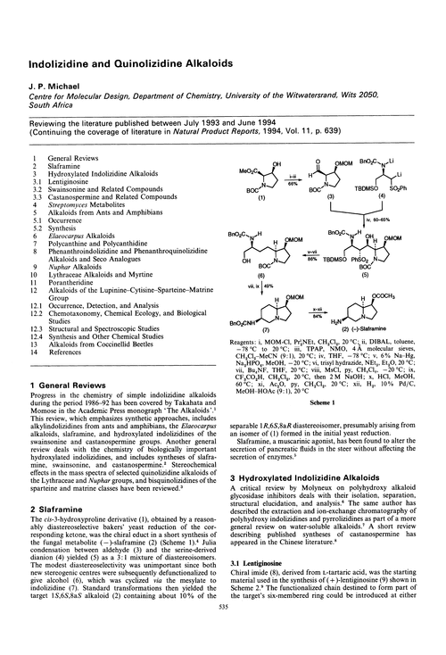 Indolizidine and quinolizidine alkaloids