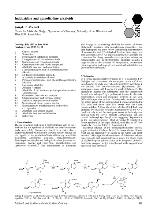 Indolizidine and quinolizidine alkaloids