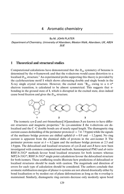 Chapter 4. Aromatic chemistry