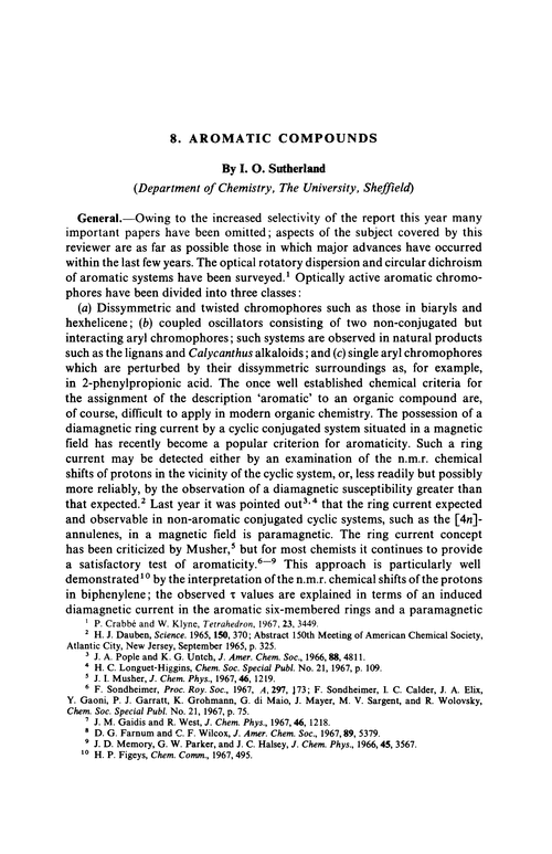 Chapter 8. Aromatic compounds