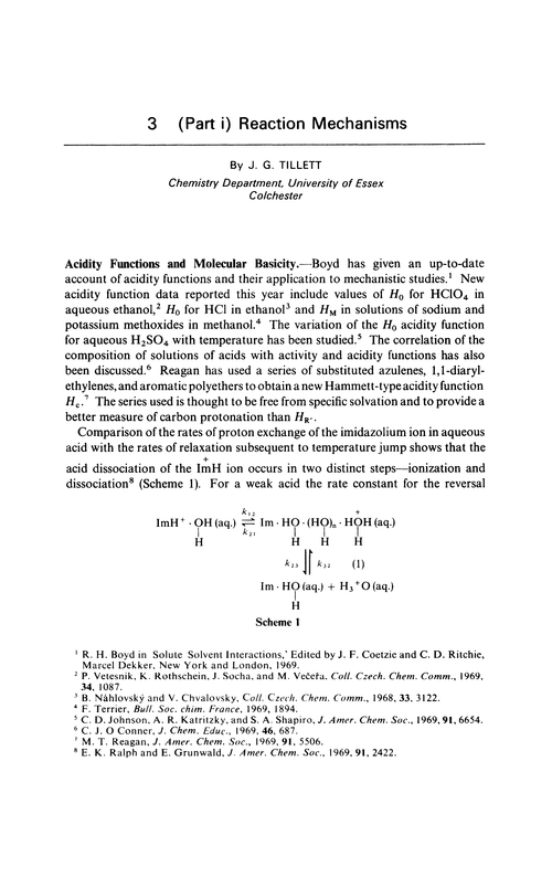 Chapter 3. (Part i) Reaction mechanisms