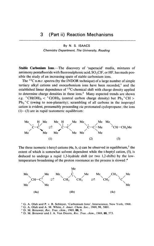 Chapter 3. (Part ii) Reaction mechanisms