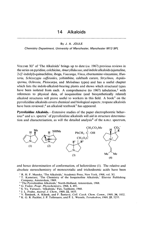 Chapter 14. Alkaloids