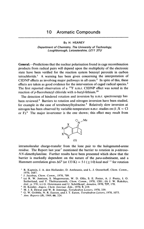 Chapter 10. Aromatic compounds