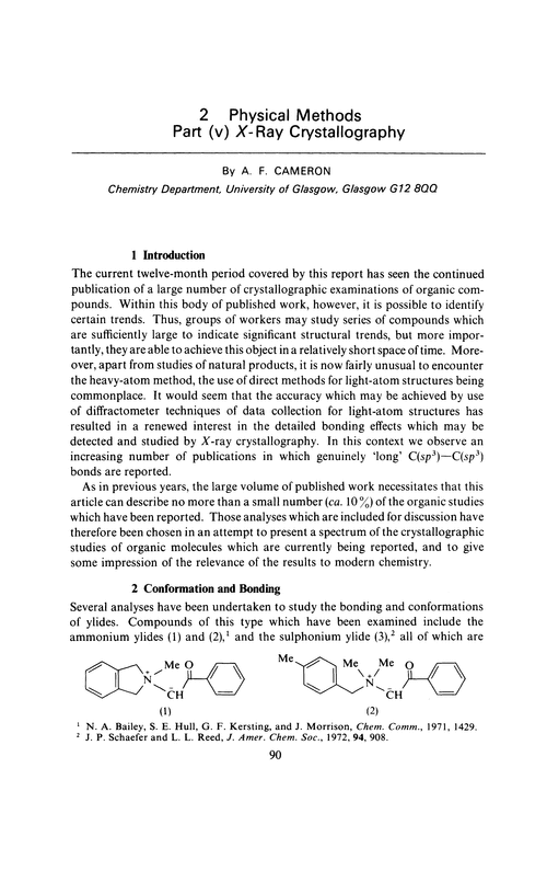 Chapter 2. Physical methods. Part (v)X-Ray crystallography