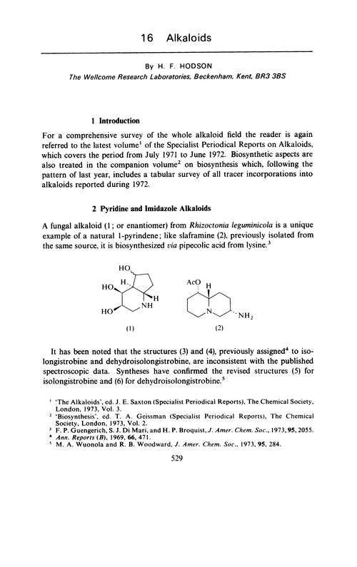 Chapter 16. Alkaloids