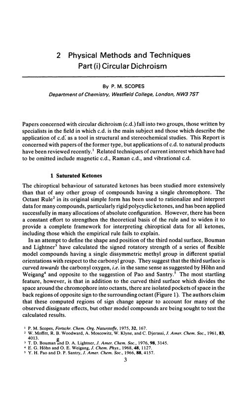Chapter 2. Physical methods and techniques. Part (i) Circular dichroism