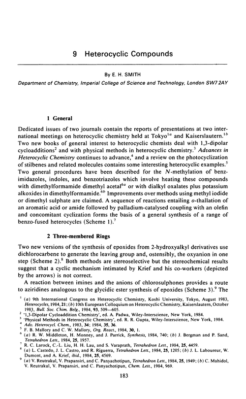 Chapter 9. Heterocyclic compounds