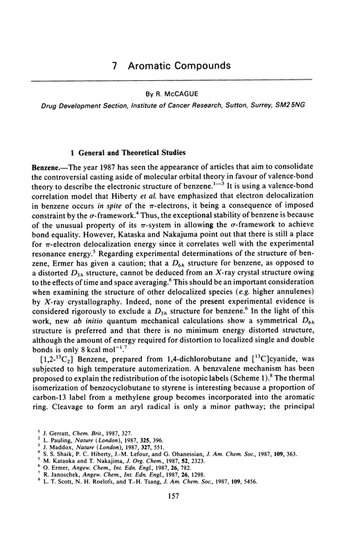 Chapter 7. Aromatic compounds