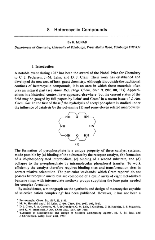 Chapter 8. Heterocyclic compounds