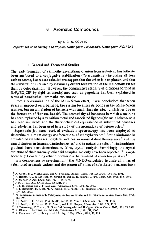 Chapter 6. Aromatic compounds