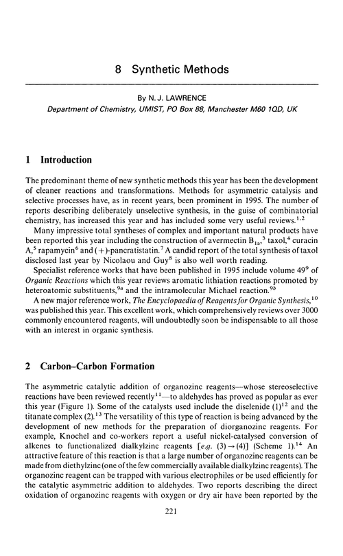 Chapter 8. Synthetic methods