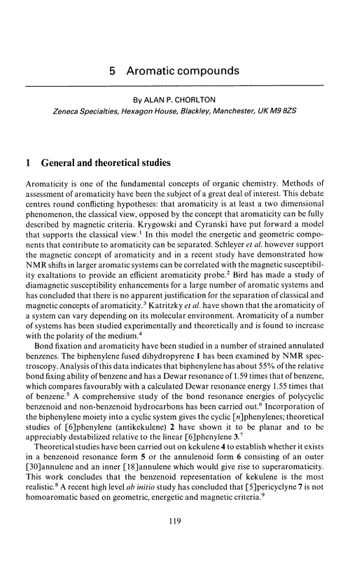 Chapter 5. Aromatic compounds