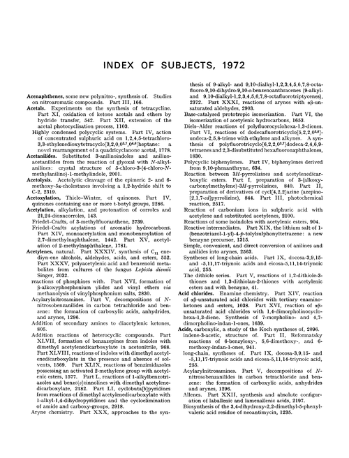 Index of subjects, 1972