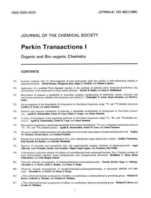 Contents pages