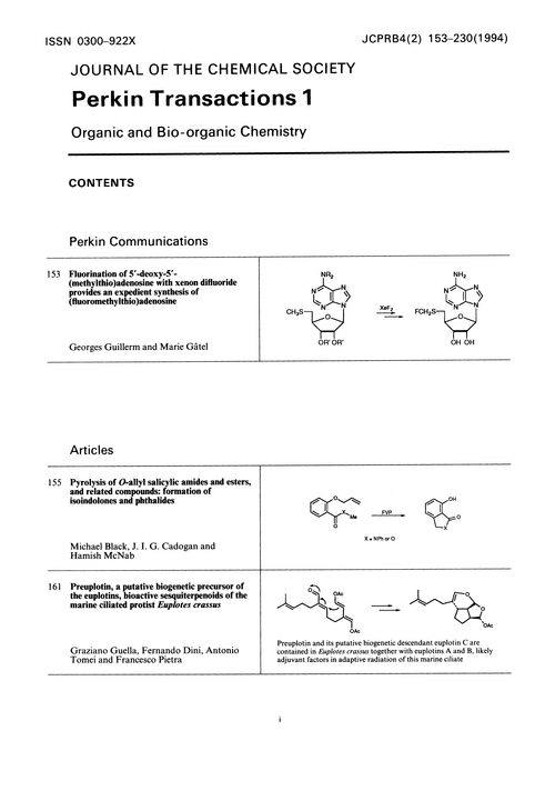 Contents pages