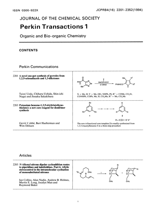 Contents pages