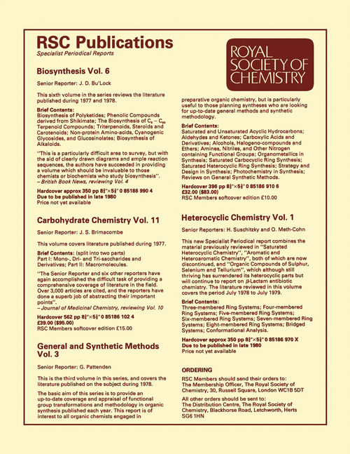 Back cover Journal of the Chemical Society, Perkin Transactions 2