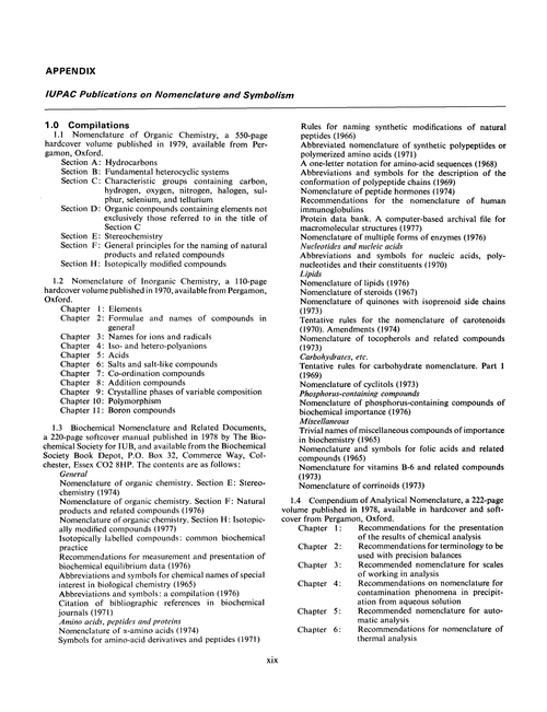 IUPAC publications on nomenclature and symbolism
