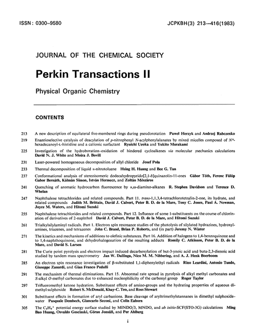 Contents pages
