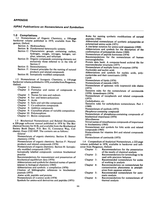 IUPAC publications on nomenclature and symbolism