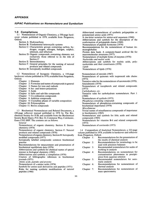 IUPAC publications on nomenclature and symbolism