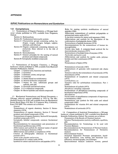 IUPAC publications on nomenclature and symbolism