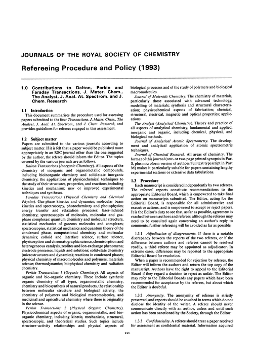 Refereeing procedure and policy (1993)