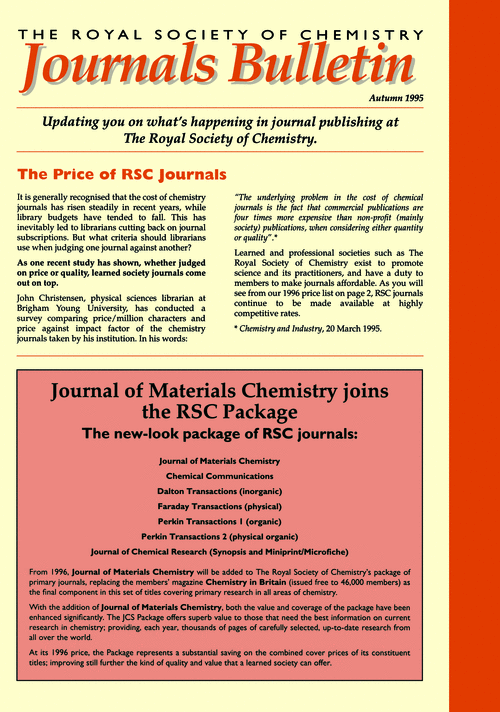 Journals bulletin Journal of the Chemical Society, Perkin