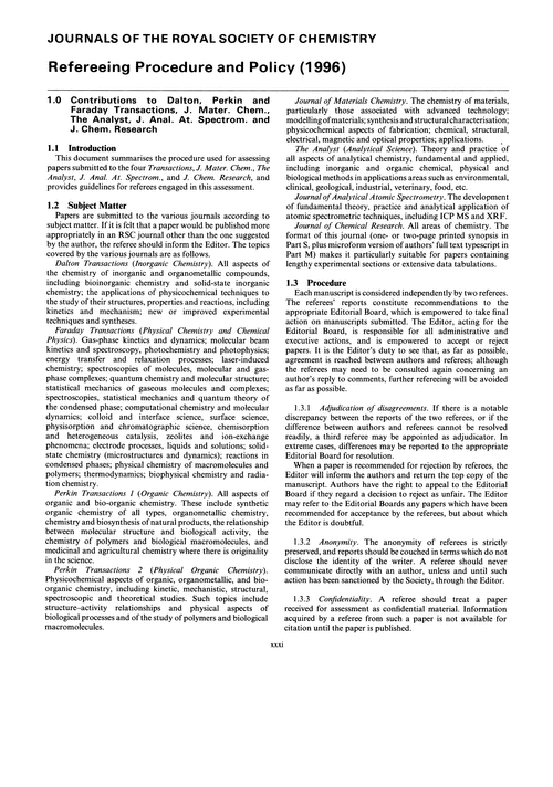 Refereeing procedure and policy (1996)