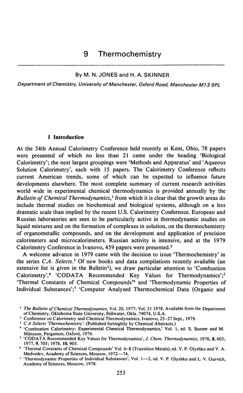 Chapter 9. Thermochemistry