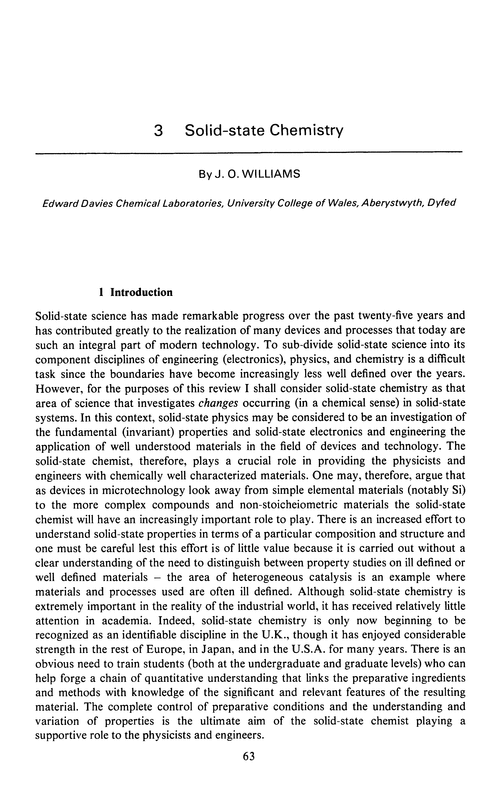 Chapter 3. Solid-state chemistry