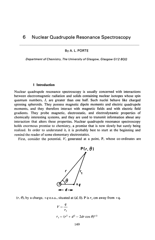 Chapter 6. Nuclear quadrupole resonance spectroscopy