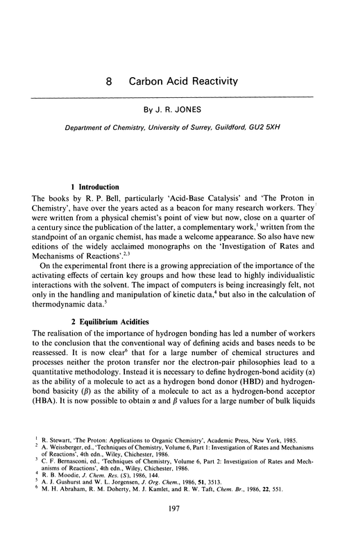 Chapter 8. Carbon acid reactivity