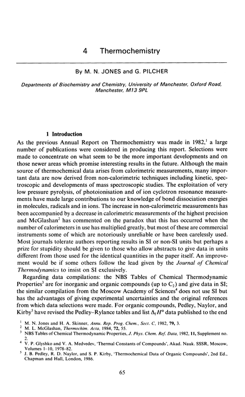 Chapter 4. Thermochemistry