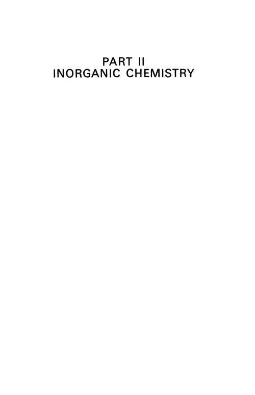 Inorganic chemistry. Chapter 10. Introduction
