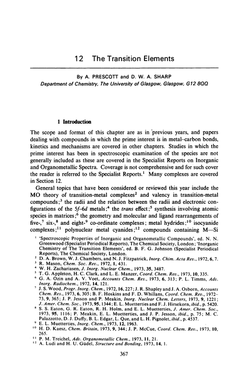 Chapter 12. The transition elements