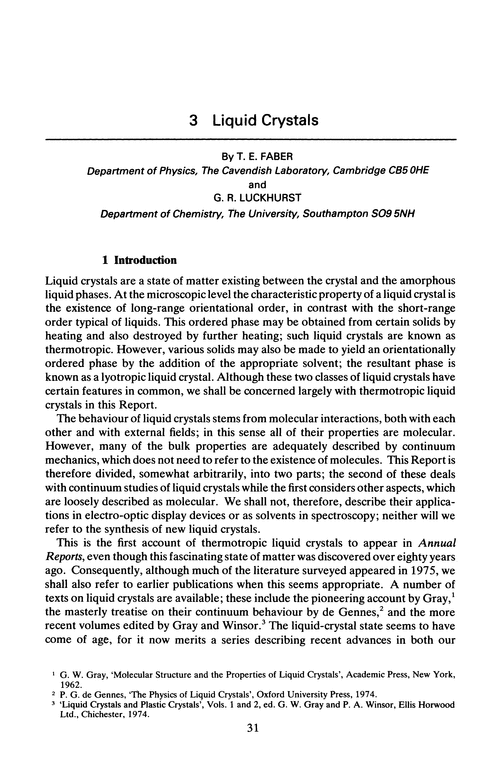 Chapter 3. Liquid crystals